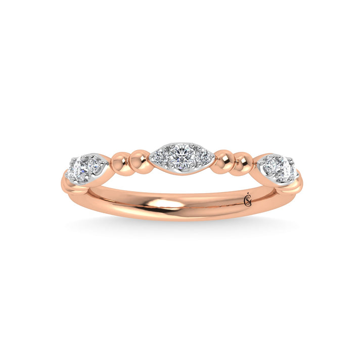 10K Rose Gold Diamond 1/5 Ct.Tw. Stackable Band