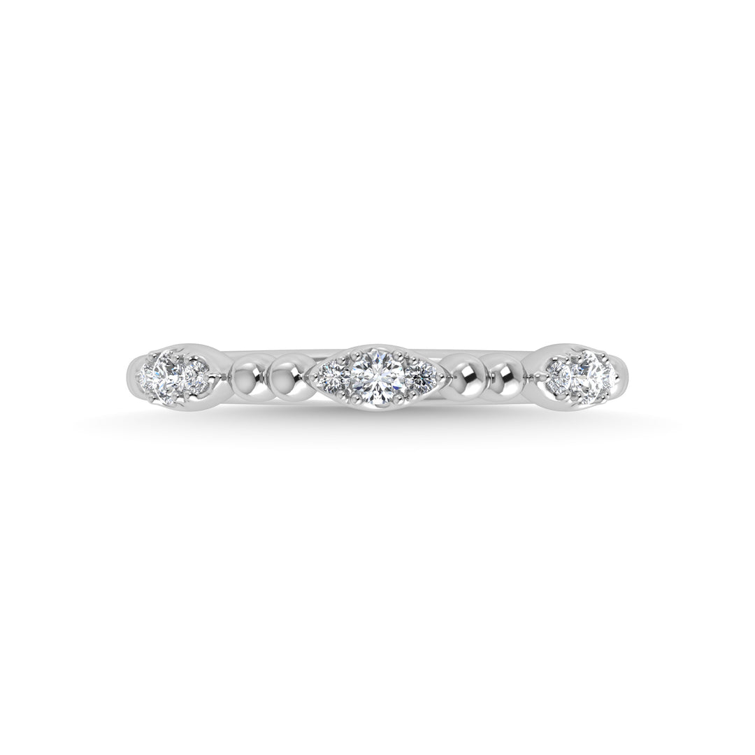 10K White Gold Diamond 1/5 Ct.Tw. Stackable Band