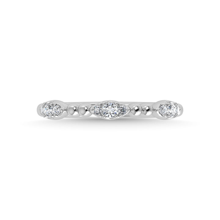 10K White Gold Diamond 1/5 Ct.Tw. Stackable Band
