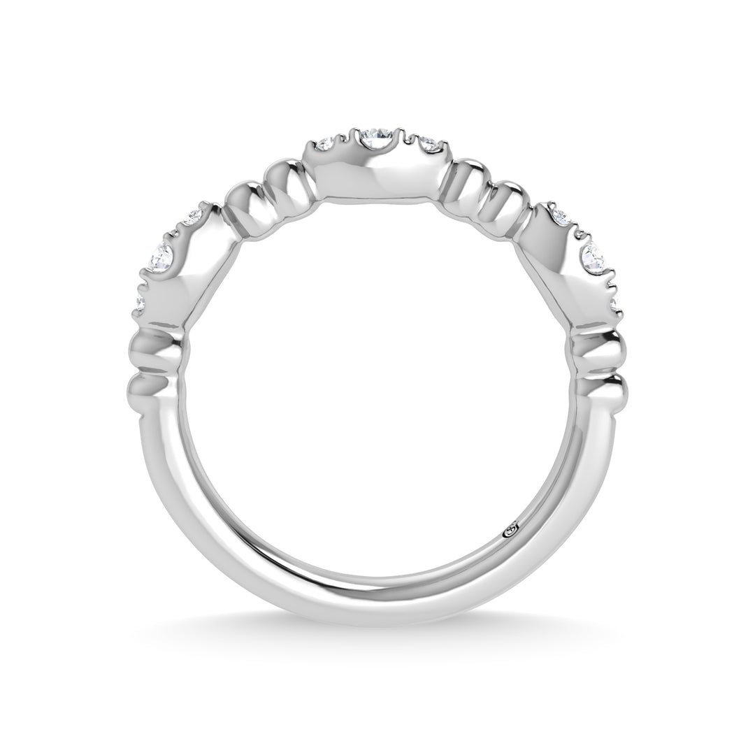 10K White Gold Diamond 1/5 Ct.Tw. Stackable Band