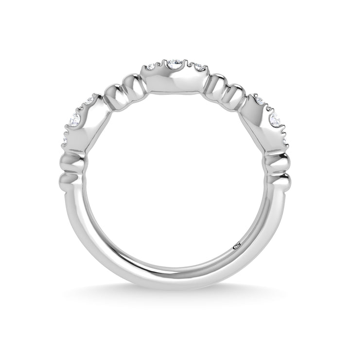 10K White Gold Diamond 1/5 Ct.Tw. Stackable Band