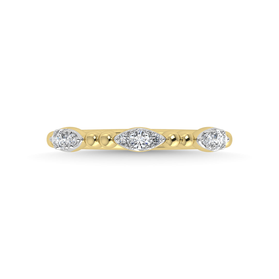 10K Yellow Gold Diamond 1/5 Ct.Tw. Stackable Band