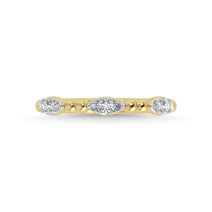 10K Yellow Gold Diamond 1/5 Ct.Tw. Stackable Band