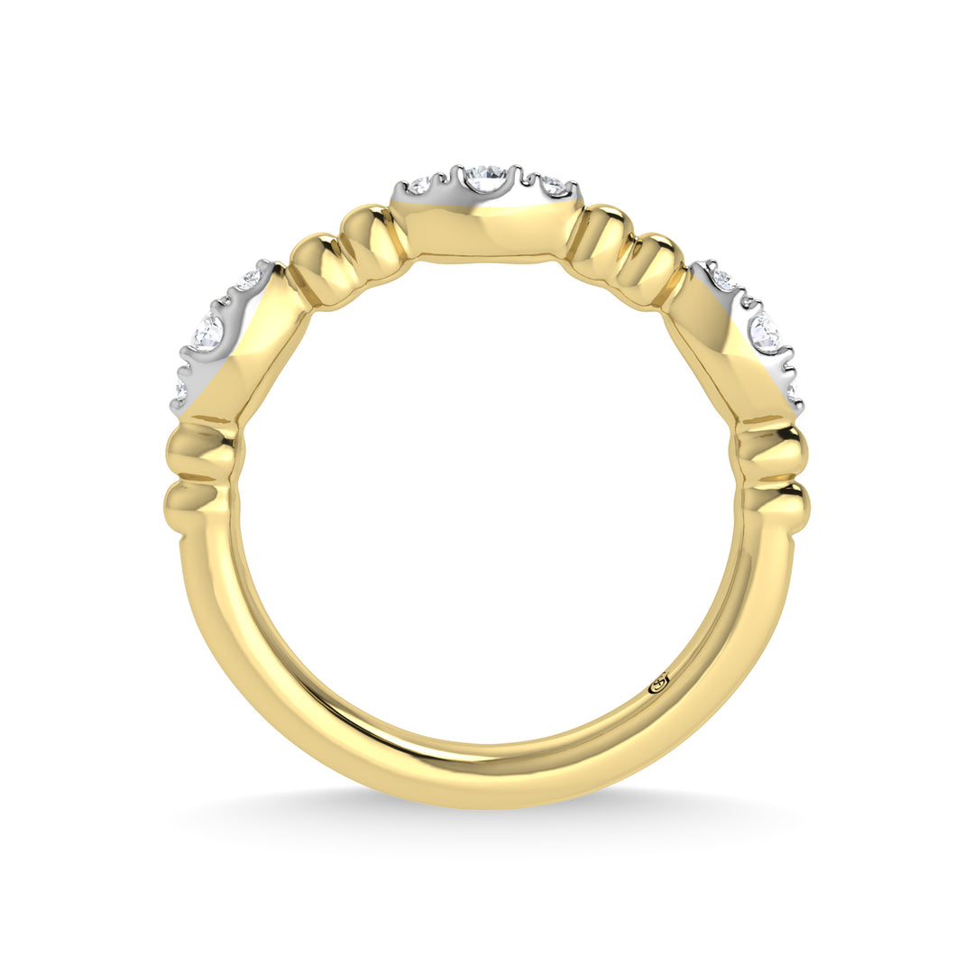 10K Yellow Gold Diamond 1/5 Ct.Tw. Stackable Band