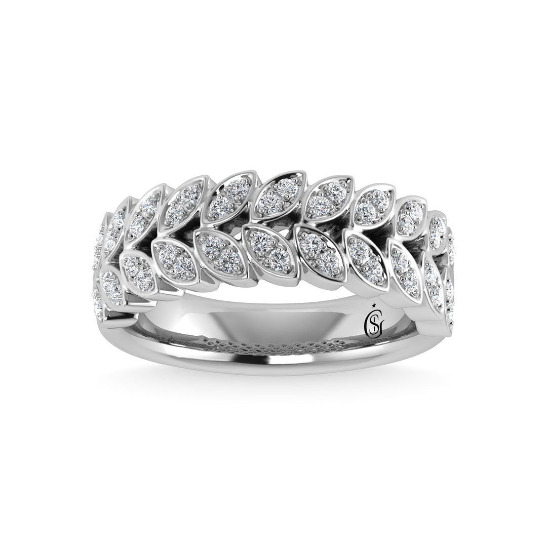 14K White Gold Diamond 3/8 Ct.Tw. Fashion Ring