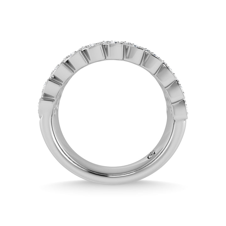 14K White Gold Diamond 3/8 Ct.Tw. Fashion Ring