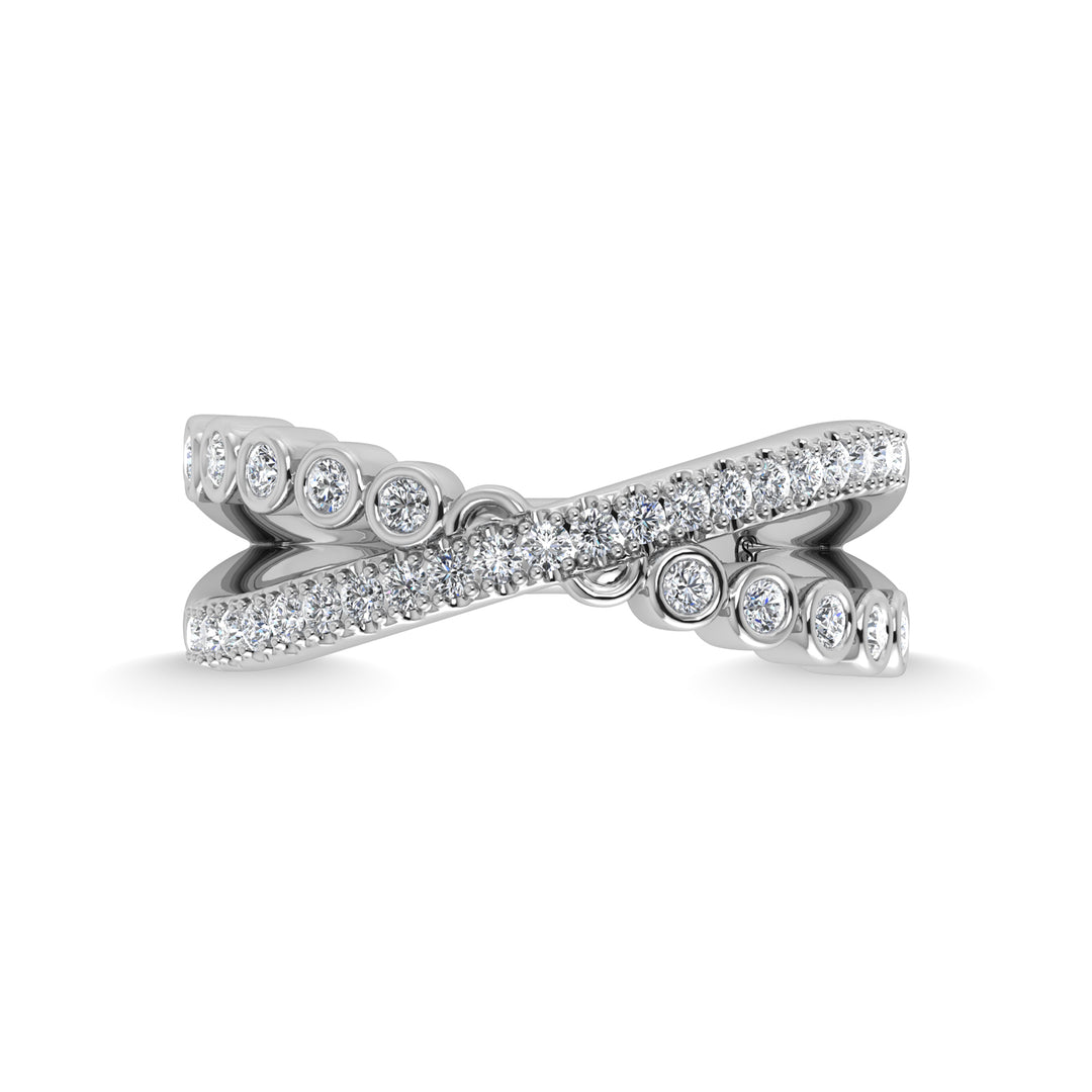 14K White Gold Diamond 3/8 Ct.Tw. Fashion Ring