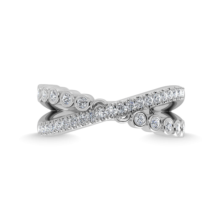 14K White Gold Diamond 3/8 Ct.Tw. Fashion Ring
