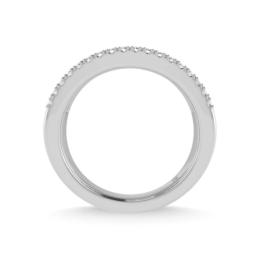 14K White Gold Diamond and Blue Sapphire 3/8 Ct.Tw. Fashion Ring