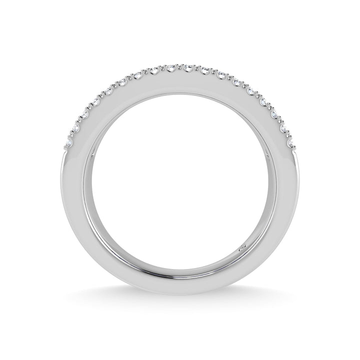 14K White Gold Diamond and Blue Sapphire 3/8 Ct.Tw. Fashion Ring