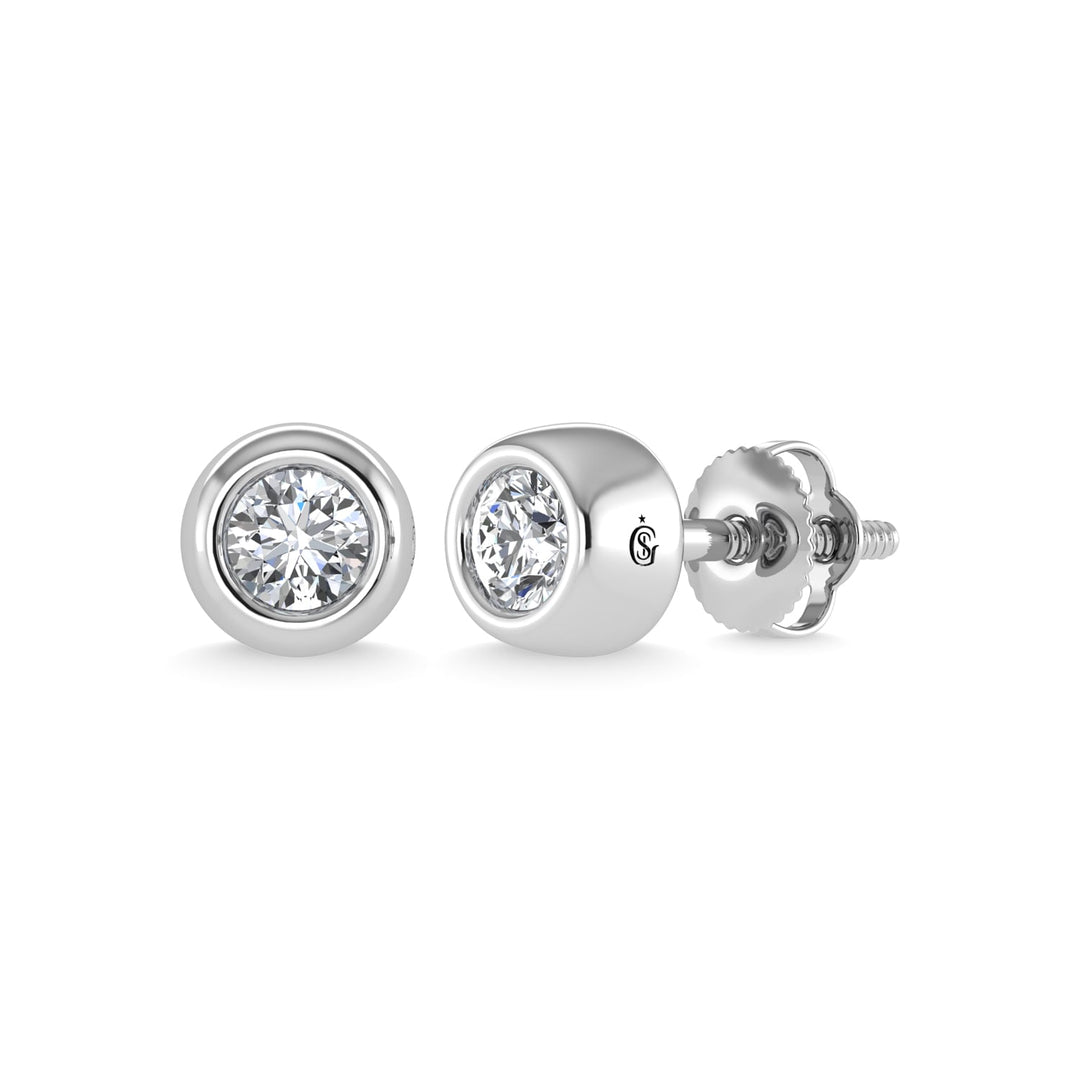 14K White Gold Diamond 1/3 Ct.Tw. Stud Earrings