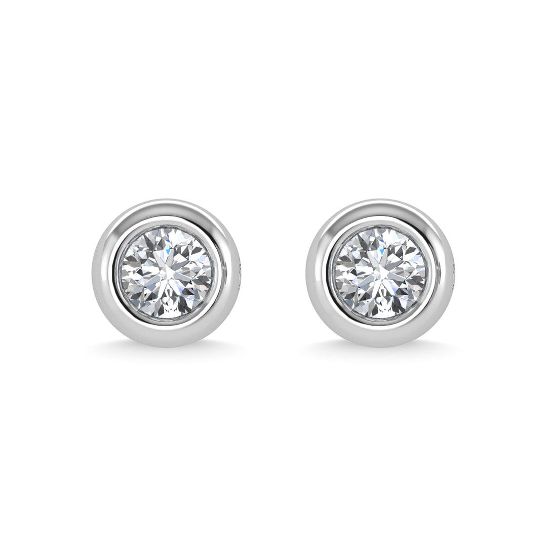 14K White Gold Diamond 1/3 Ct.Tw. Stud Earrings
