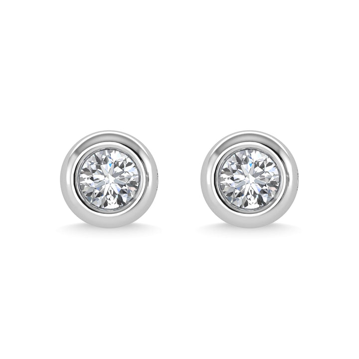 14K White Gold Diamond 1/3 Ct.Tw. Stud Earrings