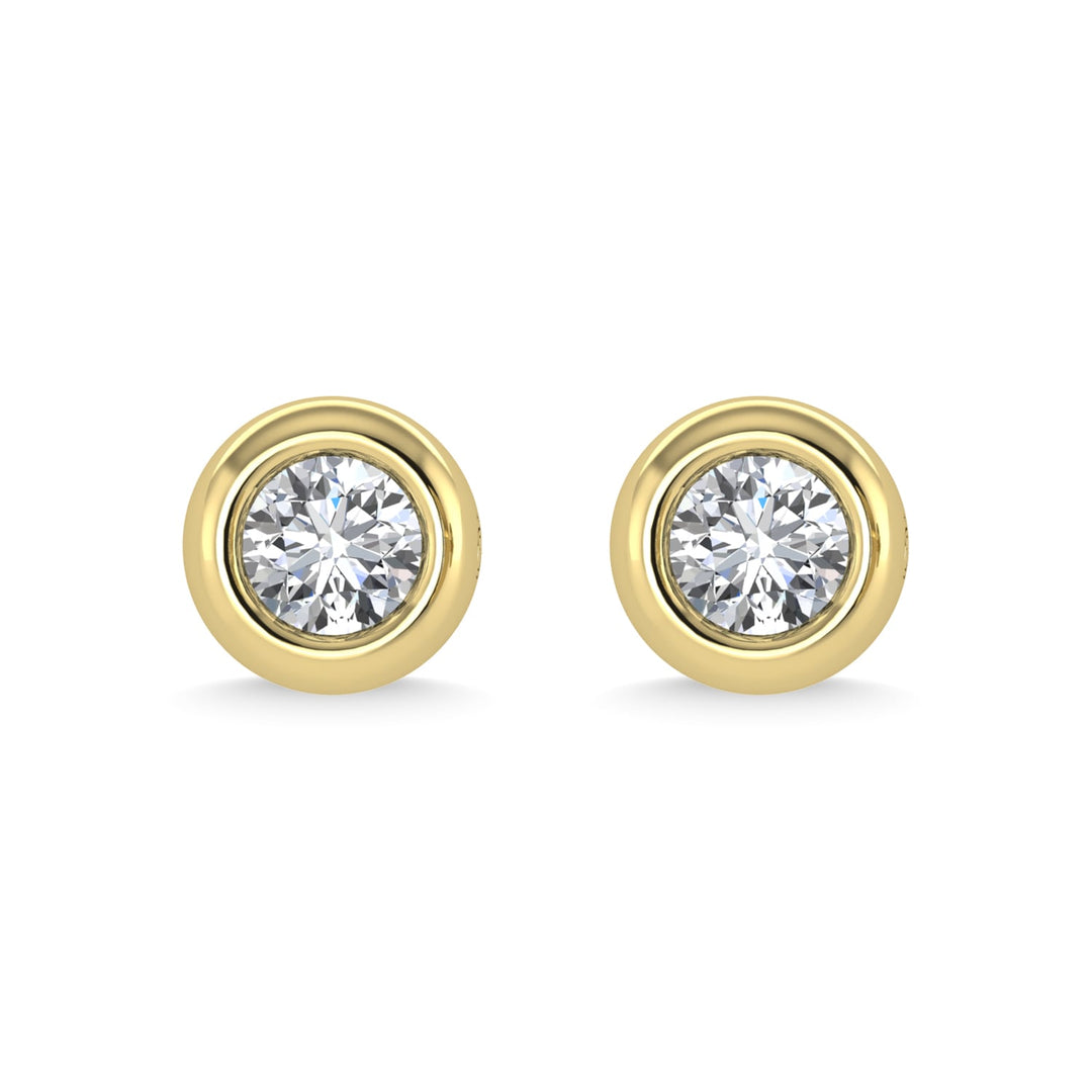 14K Yellow Gold Diamond 1/3 Ct.Tw. Stud Earrings