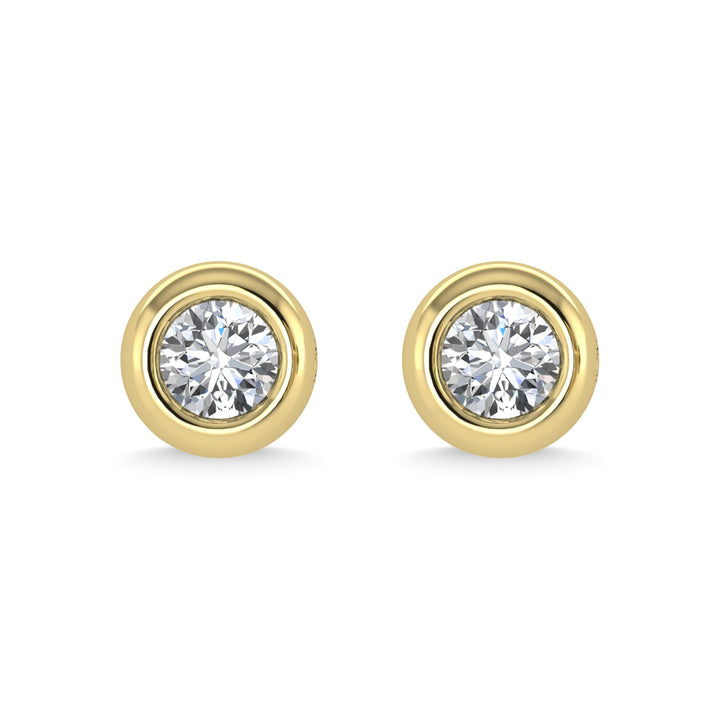 14K Yellow Gold Diamond 1/3 Ct.Tw. Stud Earrings