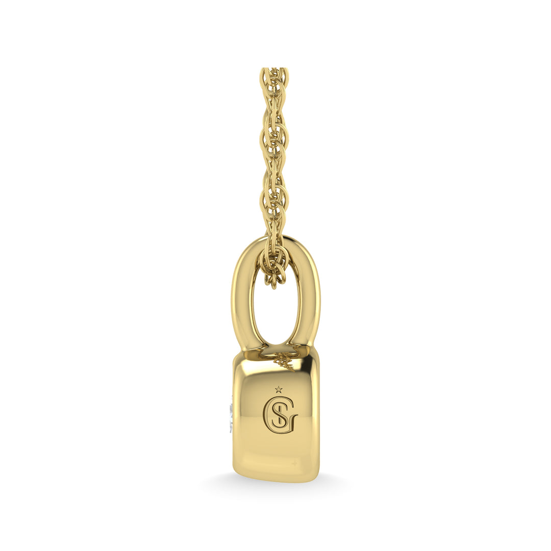 14K Yellow Gold Diamond 1/20 Ct.Tw. Solitaire Pendant
