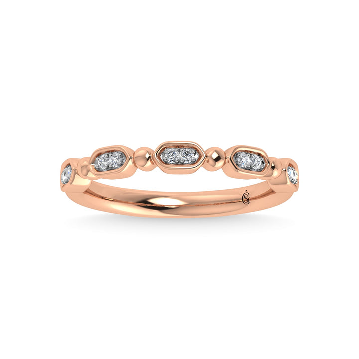 10K Rose Gold Diamond 1/20 Ct.Tw. Stackable Band