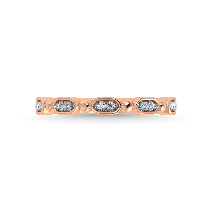 10K Rose Gold Diamond 1/20 Ct.Tw. Stackable Band