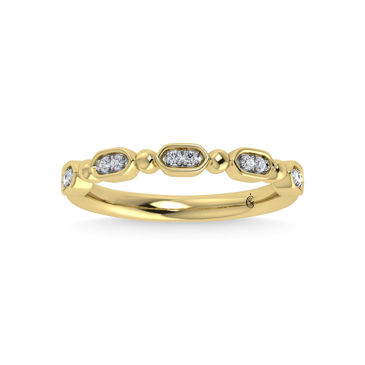 10K Yellow Gold Diamond 1/20 Ct.Tw. Stackable Band