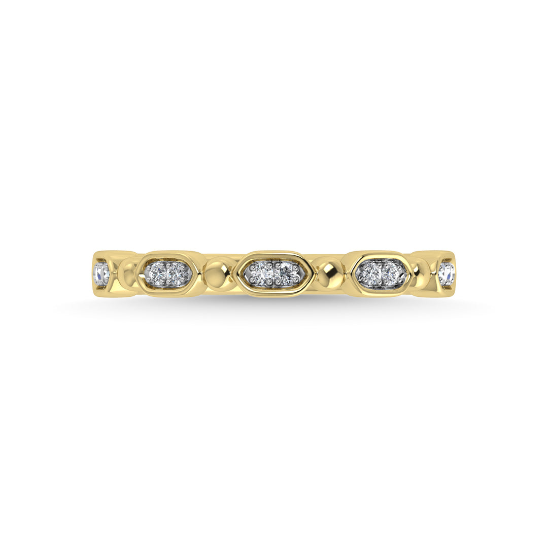 10K Yellow Gold Diamond 1/20 Ct.Tw. Stackable Band
