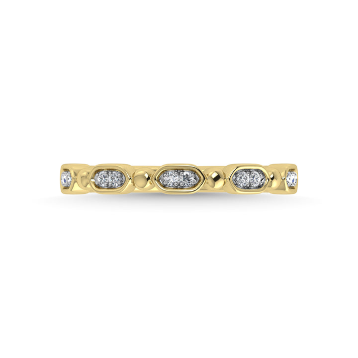 10K Yellow Gold Diamond 1/20 Ct.Tw. Stackable Band