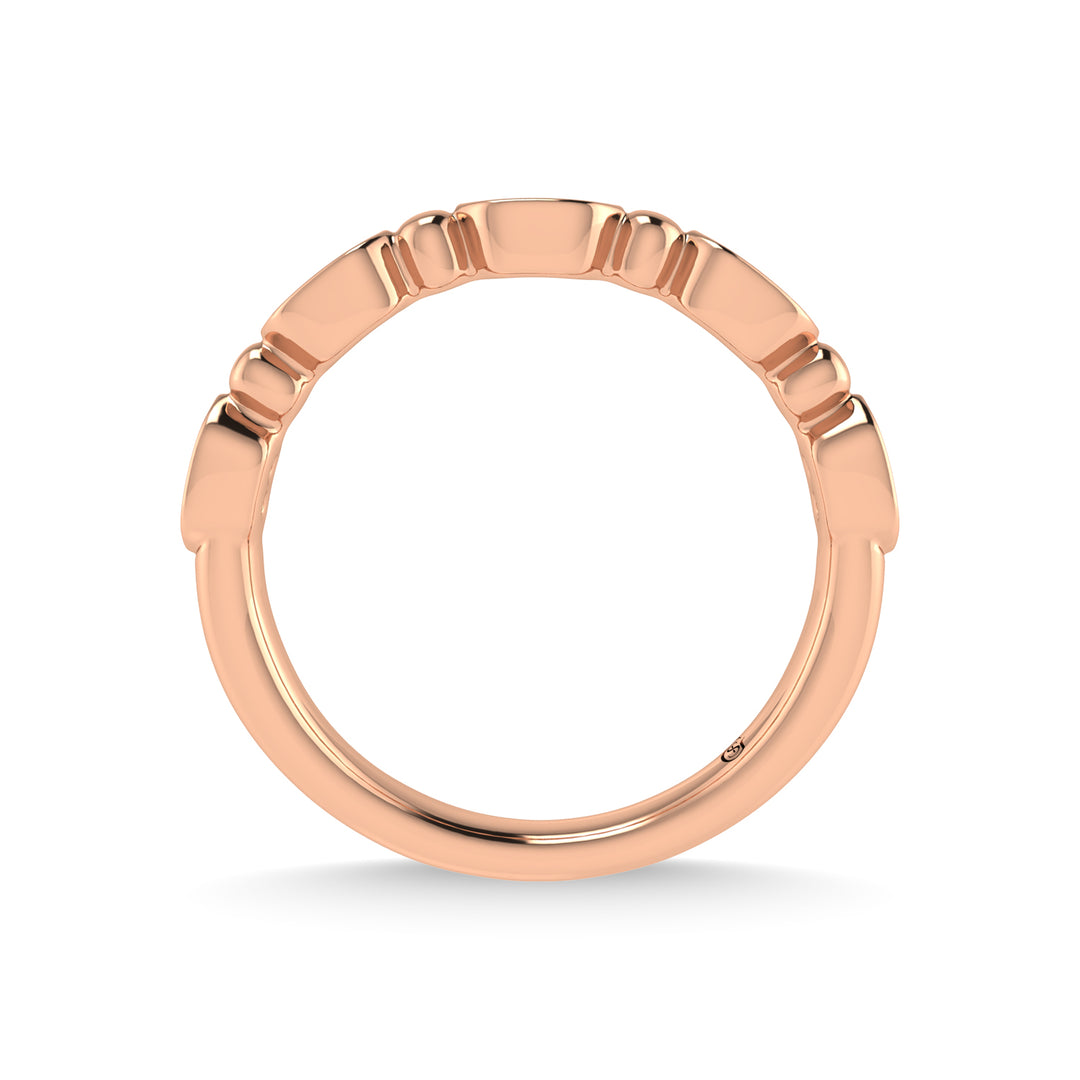 10K Rose Gold Diamond 1/20 Ct.Tw. Stackable Band