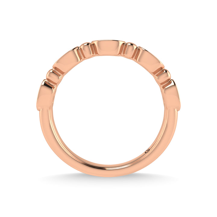 10K Rose Gold Diamond 1/20 Ct.Tw. Stackable Band