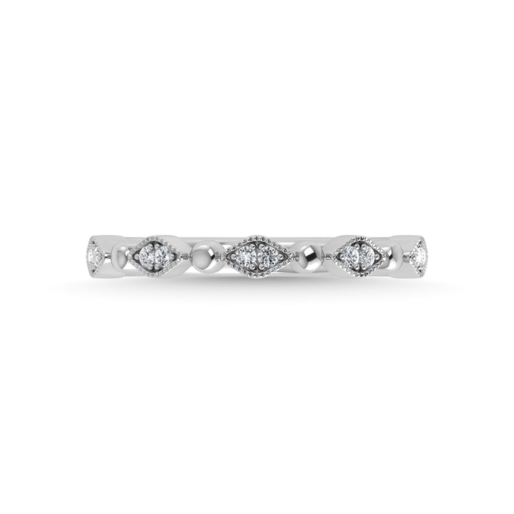 10K White Gold Diamond 1/20 Ct.Tw. Stackable Band