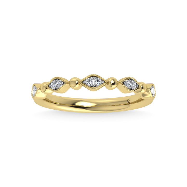10K Yellow Gold Diamond 1/20 Ct.Tw. Stackable Band