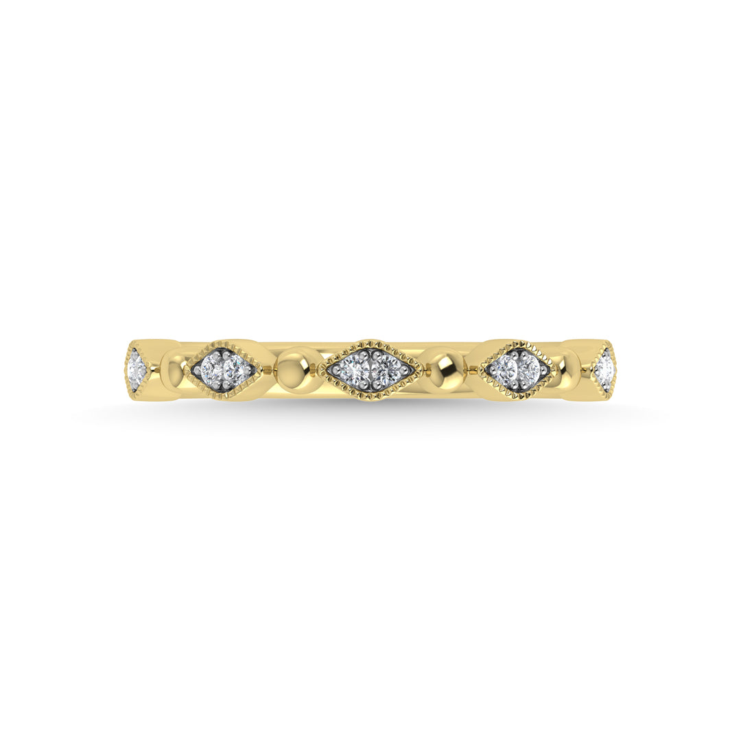 10K Yellow Gold Diamond 1/20 Ct.Tw. Stackable Band