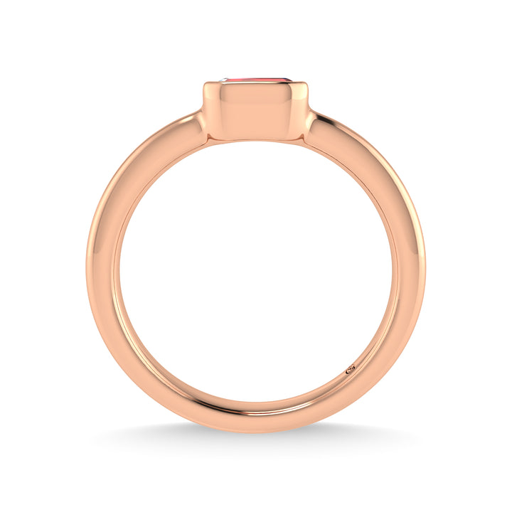14K Rose Gold Ruby 1/3 Ct.Tw. Fashion Ring