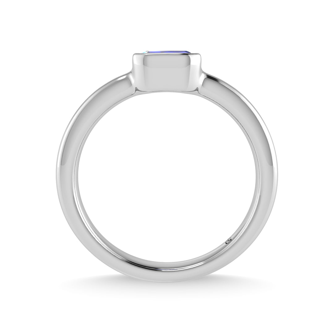 14K White Gold Blue Sapphire 1/3 Ct.Tw. Fashion Ring