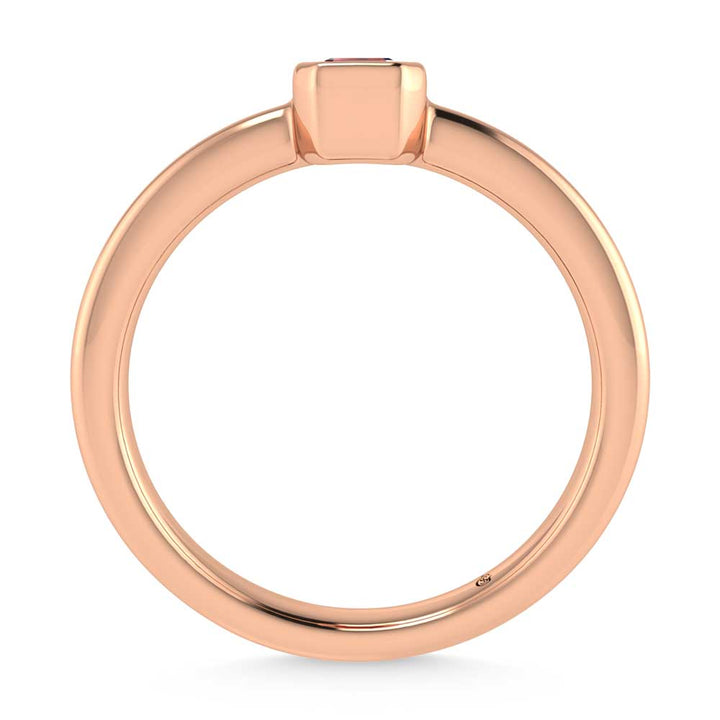 14K Rose Gold Diamond 1/3 Ct.Tw. And Ruby Fashion Ring