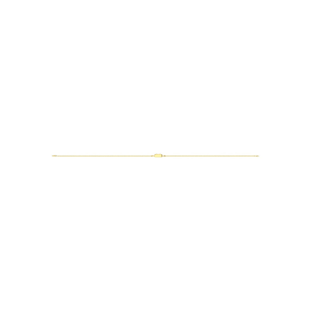 14K Yellow Gold Diamond 1/6 Ct.Tw. Cuban Bracelet