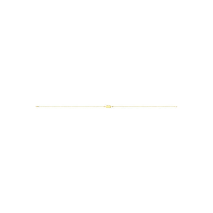 14K Yellow Gold Diamond 1/6 Ct.Tw. Cuban Bracelet