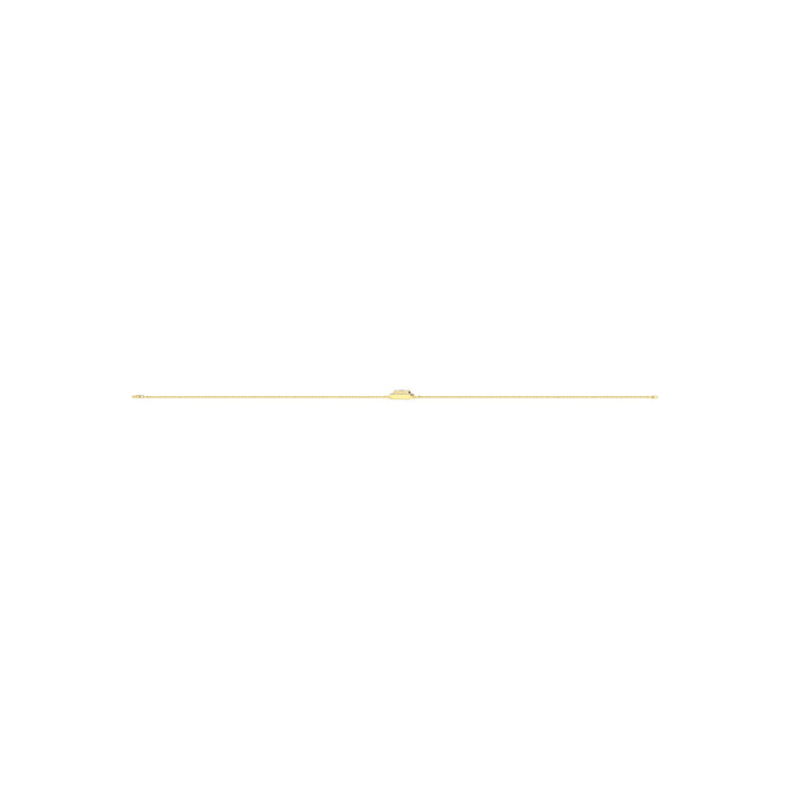 14K Yellow Gold Diamond 1/4 Ct.Tw. Cuban Bracelet