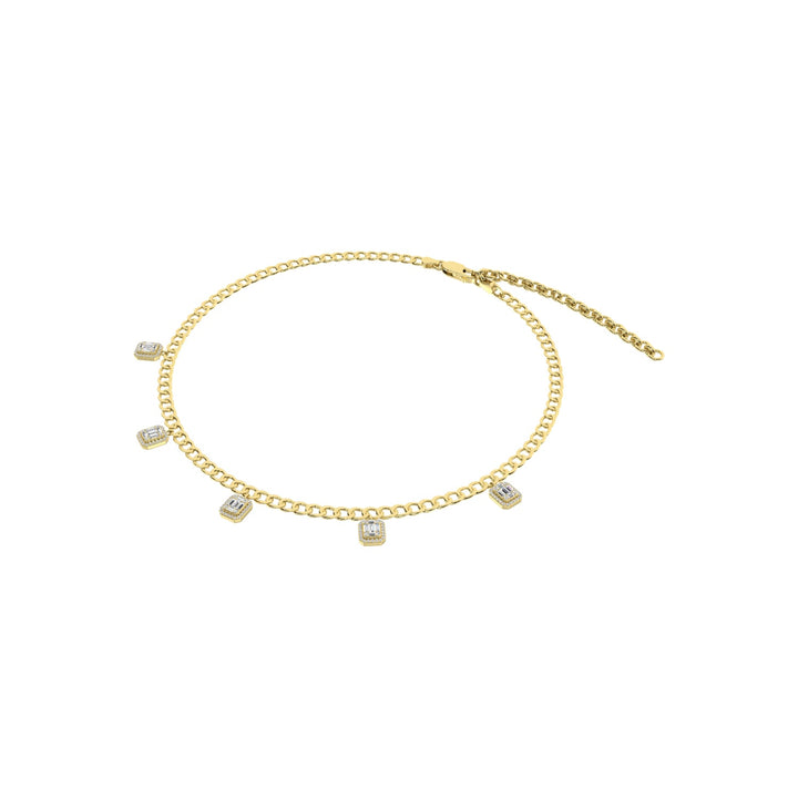 14K Yellow Gold Diamond 1 1/4 Ct.Tw. Cuban Necklace