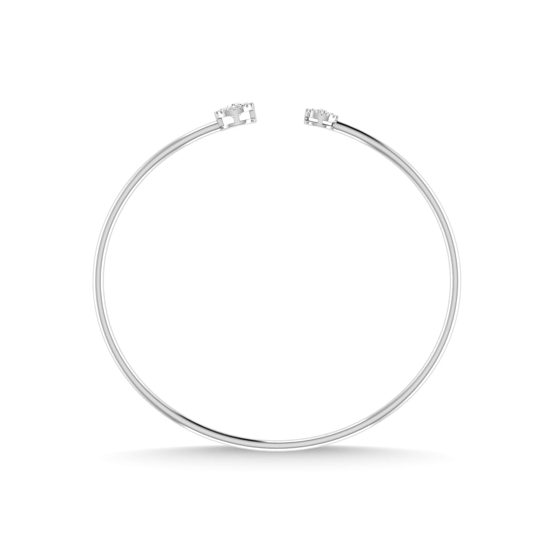 14K White Gold Diamond 1/2 Ct.Tw. Fashion Bangle