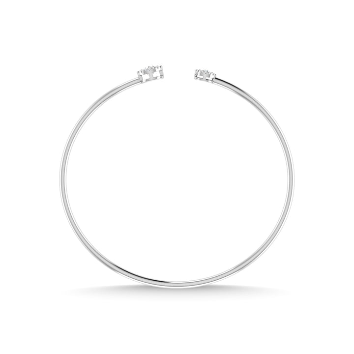 14K White Gold Diamond 1/2 Ct.Tw. Fashion Bangle