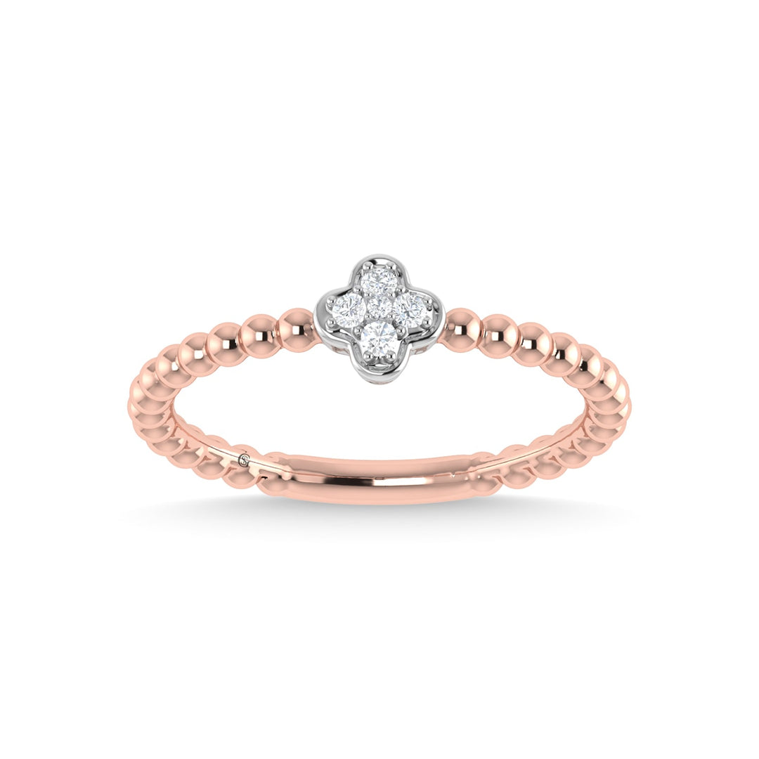 14K Rose Gold Diamond 1/20 Ct.Tw. Stackable Band