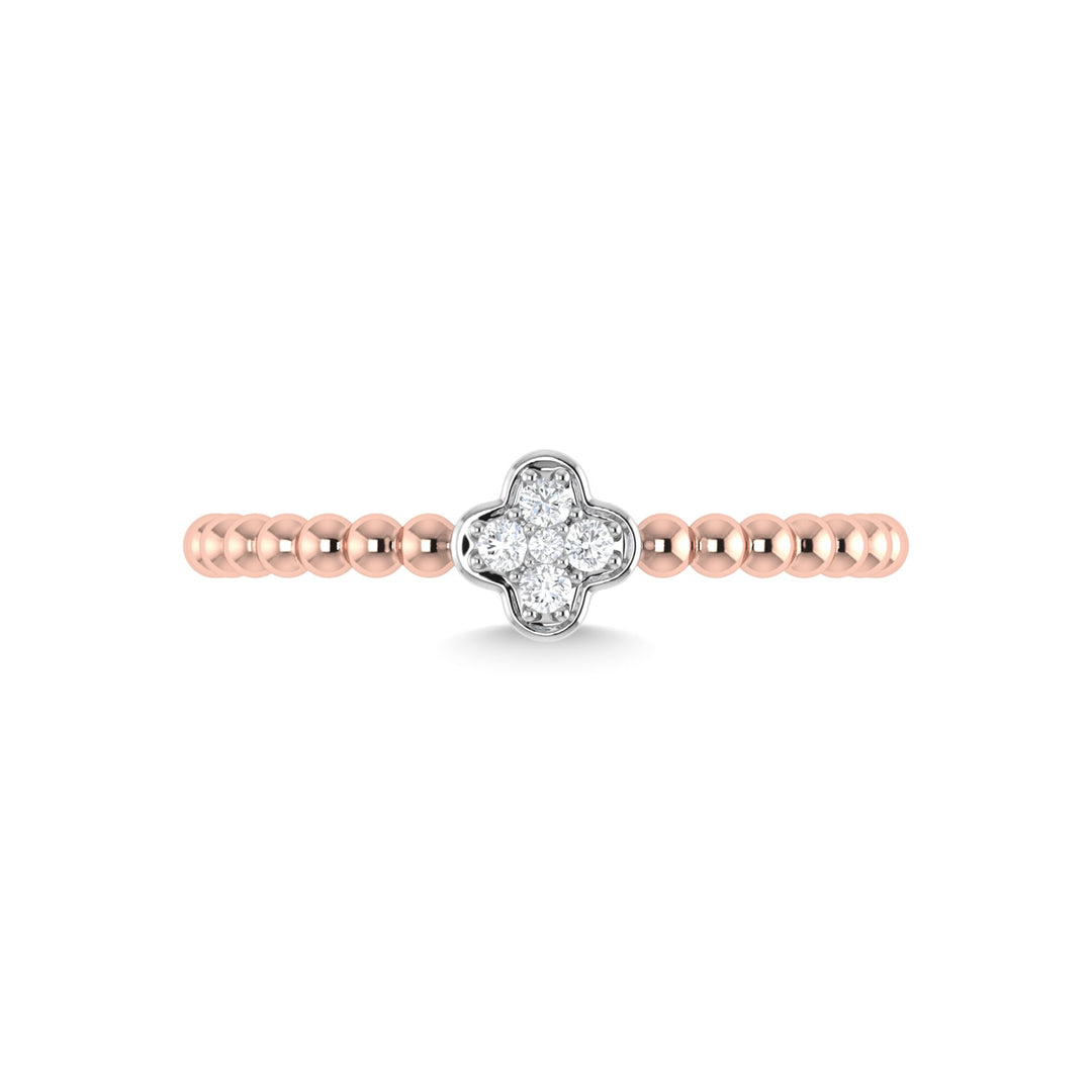 14K Rose Gold Diamond 1/20 Ct.Tw. Stackable Band