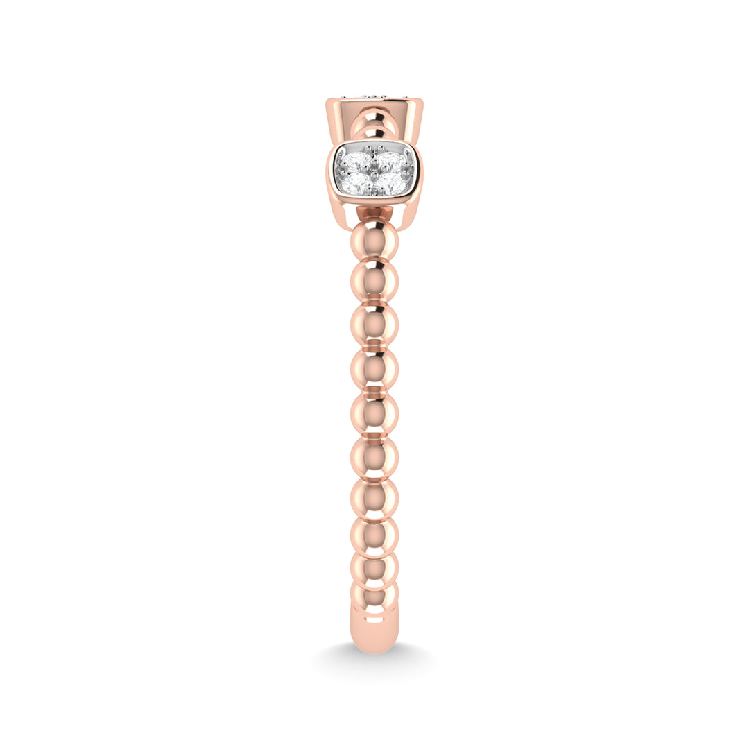 14K Rose Gold Diamond 1/10 Ct.Tw. Stackable Band