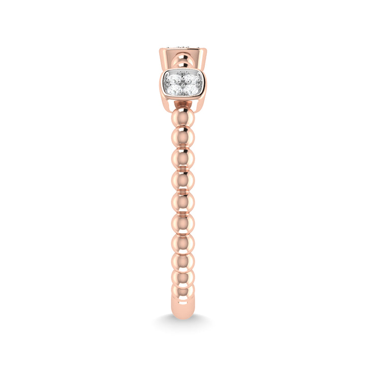 14K Rose Gold Diamond 1/10 Ct.Tw. Stackable Band