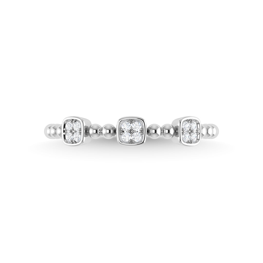 14K White Gold Diamond 1/10 Ct.Tw. Stackable Band