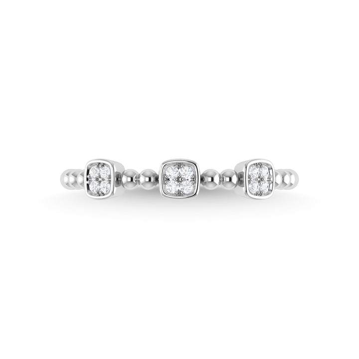 14K White Gold Diamond 1/10 Ct.Tw. Stackable Band