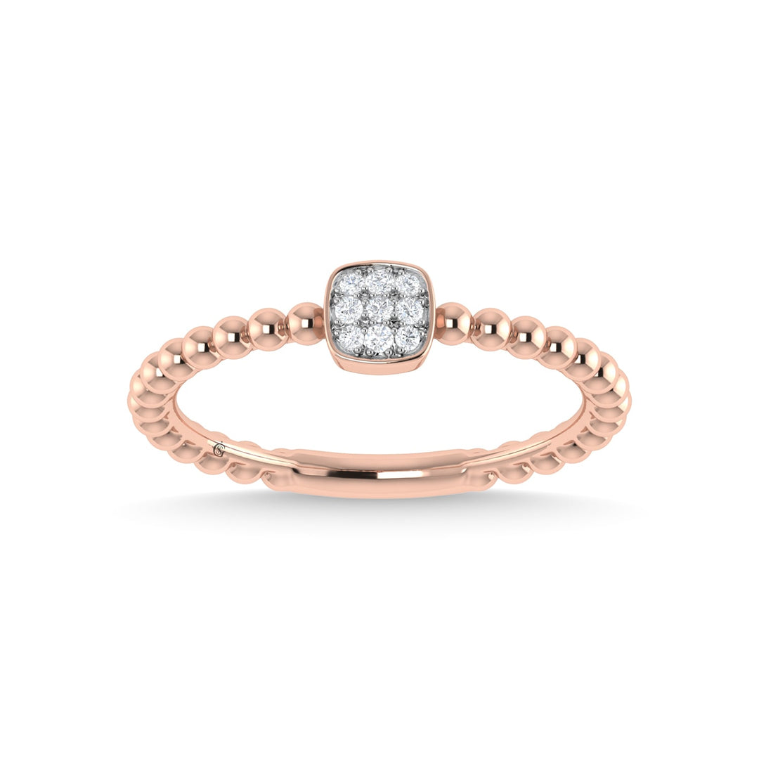 14K Rose Gold Diamond 1/20 Ct.Tw. Stackable Band
