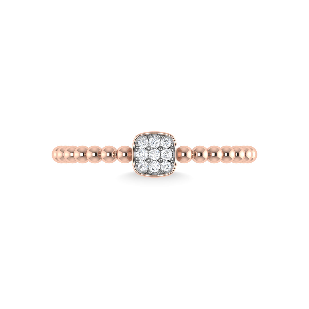 14K Rose Gold Diamond 1/20 Ct.Tw. Stackable Band