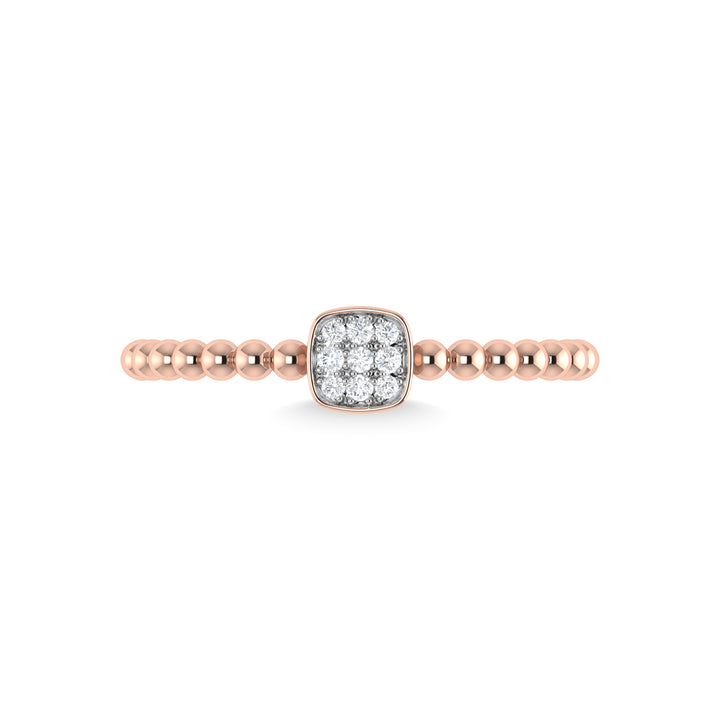 14K Rose Gold Diamond 1/20 Ct.Tw. Stackable Band