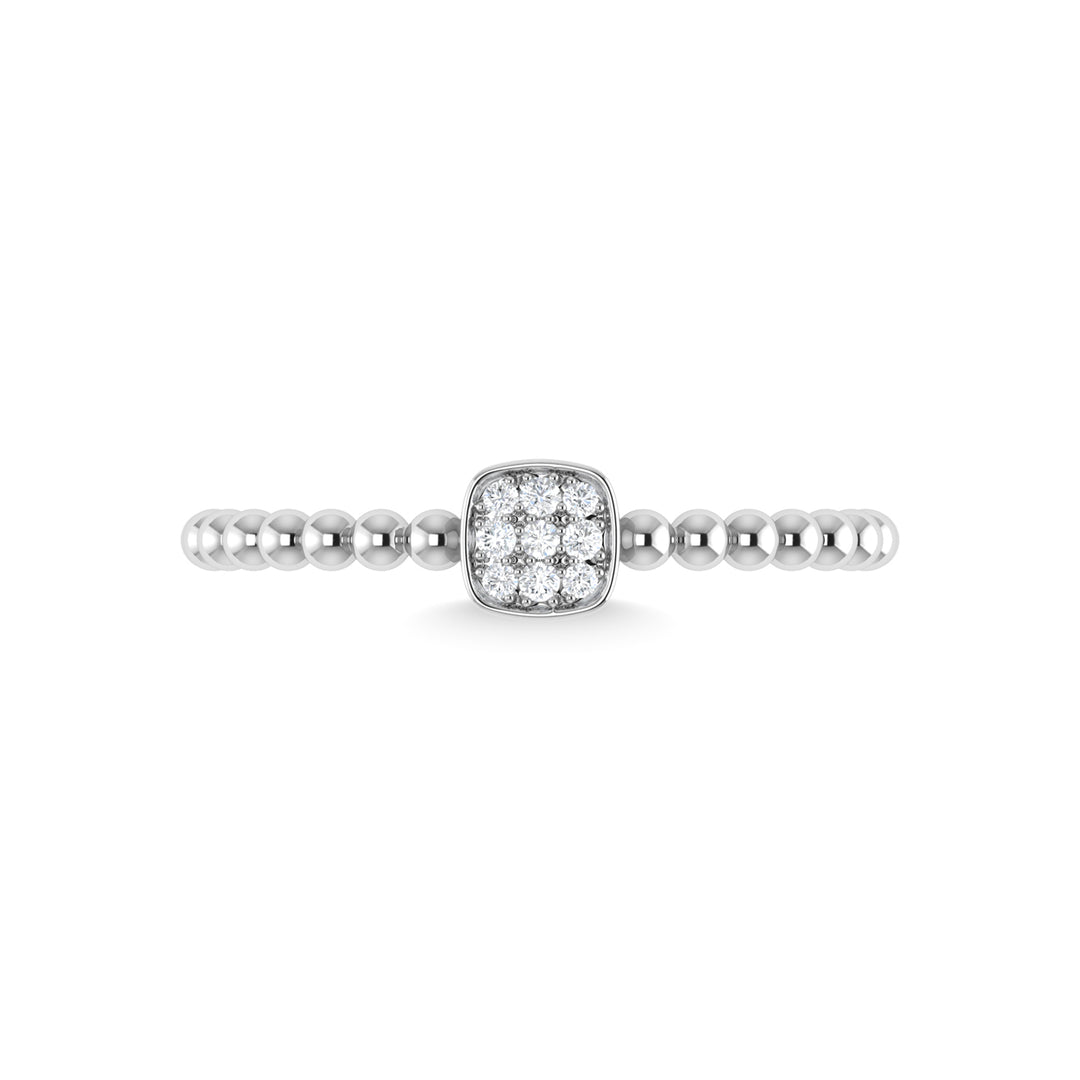 14K White Gold Diamond 1/20 Ct.Tw. Stackable Band