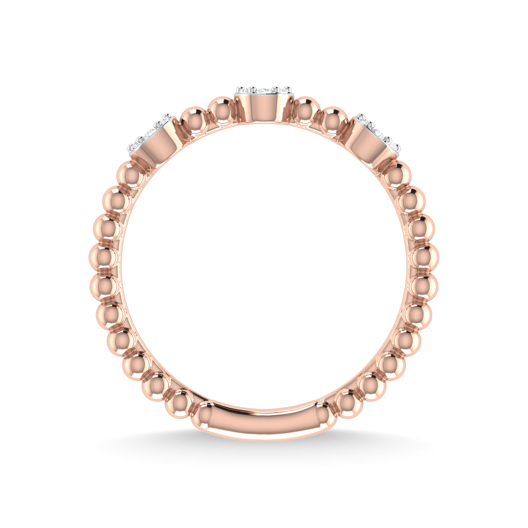 14K Rose Gold Diamond 1/8 Ct.Tw. Stackable Band